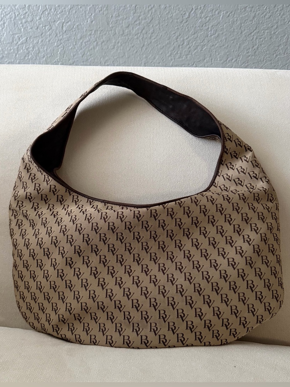 Bottega Veneta Intrecciato Campana Hobo Canvas Shoulder Bag